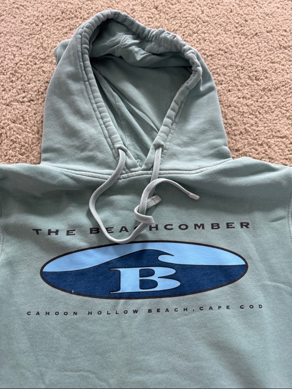 The Beachcomber Logo Hoodie in Seafoam Green